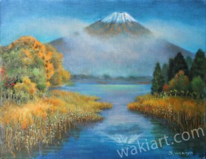 富士山の絵画